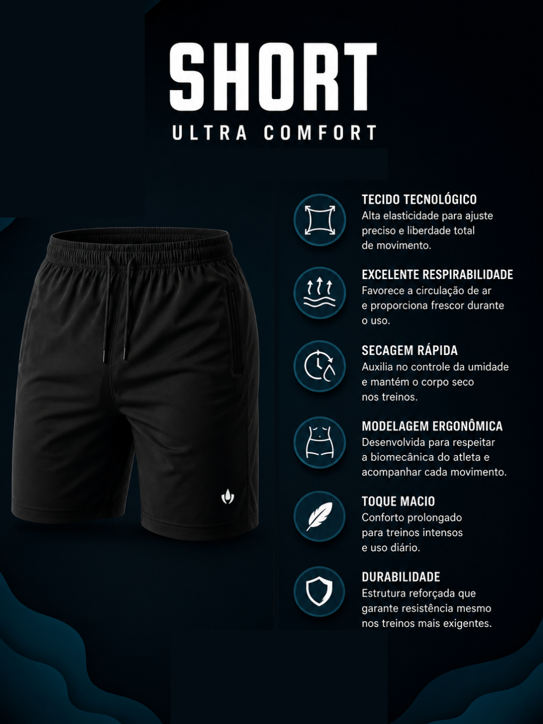 SHORT SUPER COMFORT CINZA