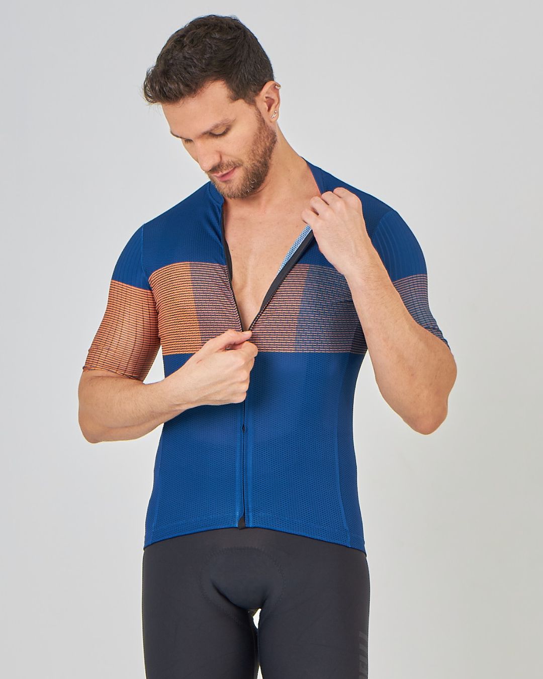 CAMISA LASER STRIPE ORANGE